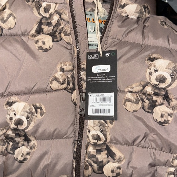New
Brown Bear Print Shower Resistant Padded Puffer Coat - Picture 5 of 6